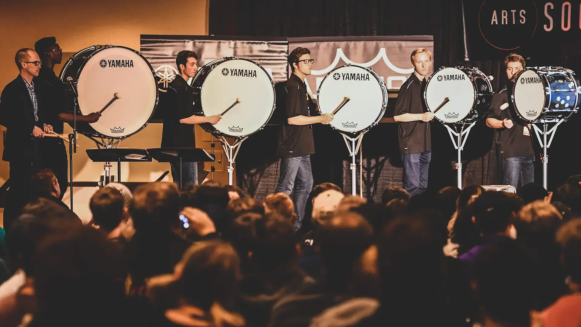 Cavaliers bass drummers entertain, educate at PASIC 2018
