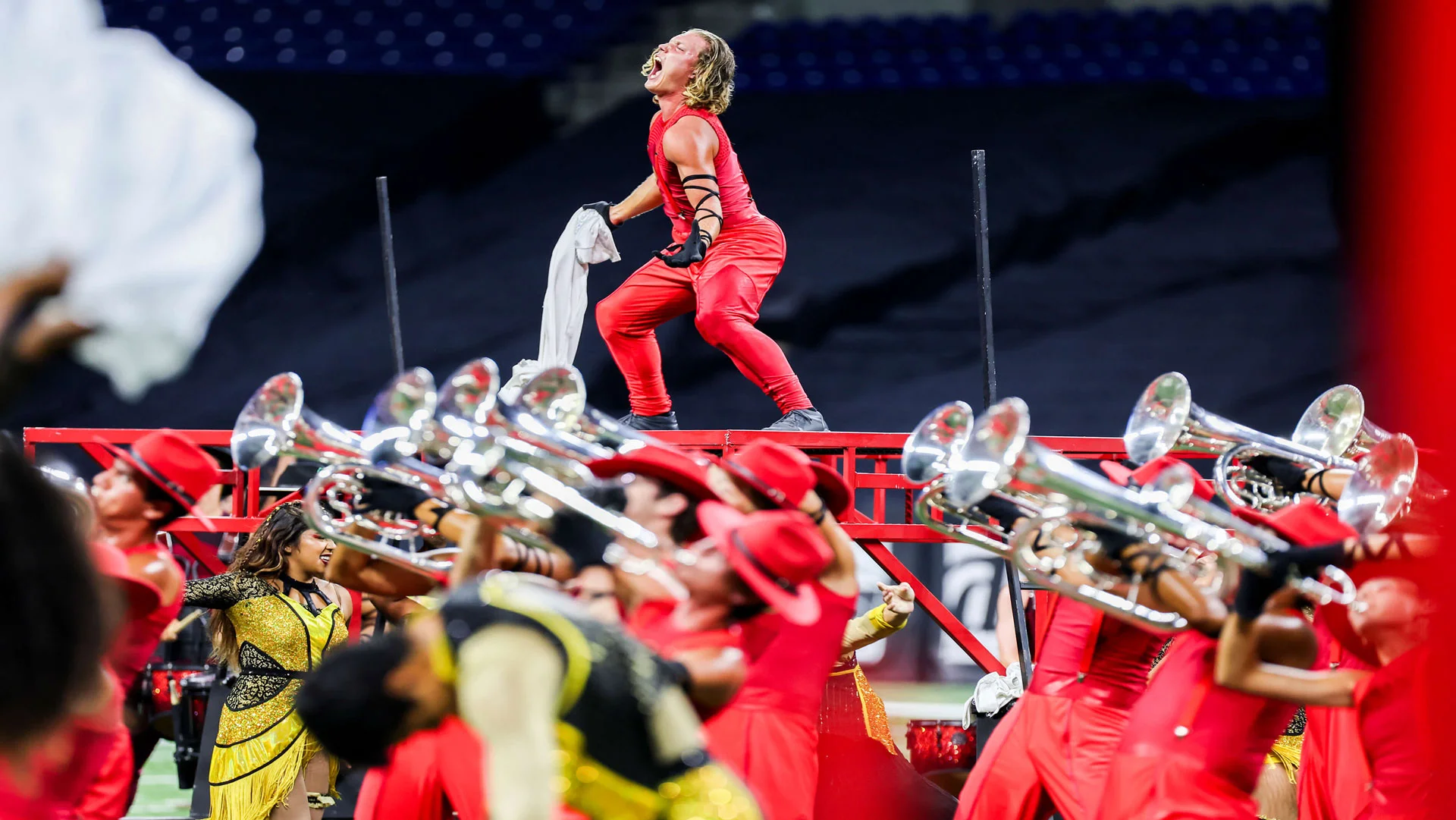 Mandarins perform at the 2023 DCI World Championships in Indianapolis.