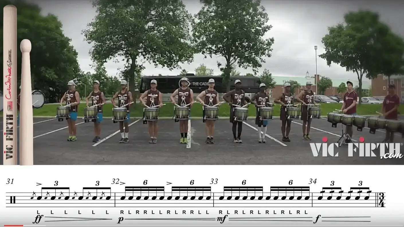 Play along with the Cadets drum line